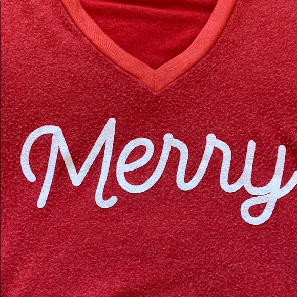 Wildfox Red 'Merry' V-Neck Sweater - Picture 4 of 7